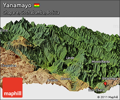 Satellite Panoramic Map of Yanamayo