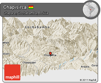 Shaded Relief Panoramic Map of Chapisirca