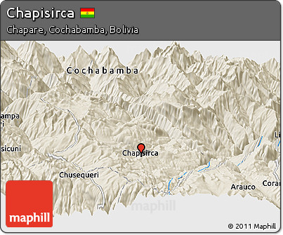 Shaded Relief Panoramic Map of Chapisirca