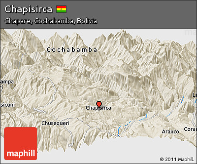 Shaded Relief Panoramic Map of Chapisirca