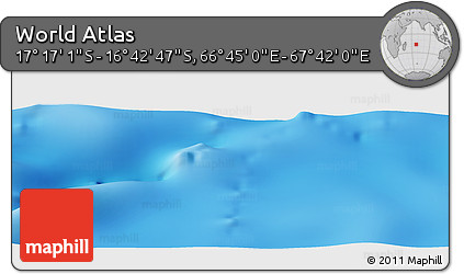 Physical Panoramic Map of the Area around 16° 59' 54" S, 67° 13' 29" E