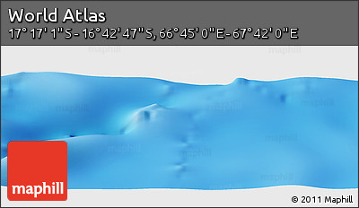 Physical Panoramic Map of the Area around 16° 59' 54" S, 67° 13' 29" E