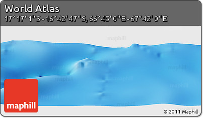 Physical Panoramic Map of the Area around 16° 59' 54" S, 67° 13' 29" E