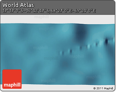 Satellite 3D Map of the Area around 16° 59' 54" S, 68° 55' 30" E