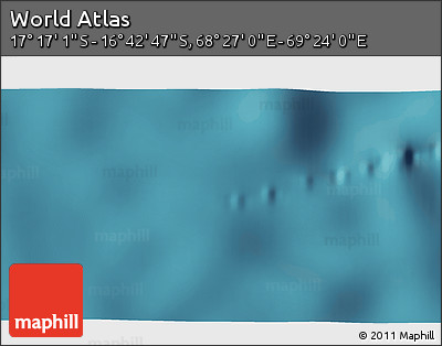 Satellite 3D Map of the Area around 16° 59' 54" S, 68° 55' 30" E