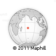 Outline Map of the Area around 16° 59' 54" S, 68° 55' 30" E, rectangular outline