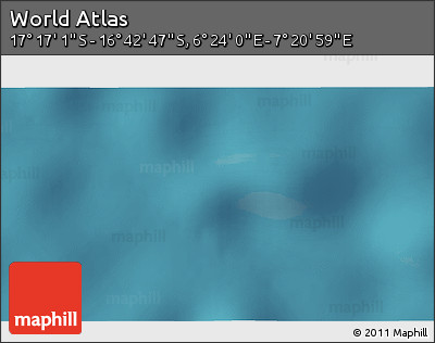 Satellite 3D Map of the Area around 16° 59' 54" S, 6° 52' 30" E