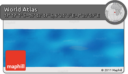 Physical Panoramic Map of the Area around 16° 59' 54" S, 6° 52' 30" E