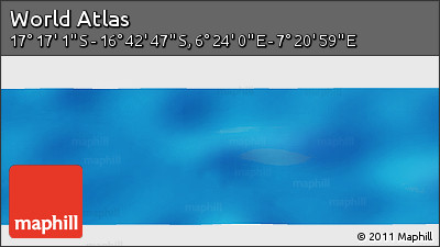 Physical Panoramic Map of the Area around 16° 59' 54" S, 6° 52' 30" E