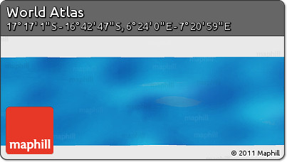 Physical Panoramic Map of the Area around 16° 59' 54" S, 6° 52' 30" E