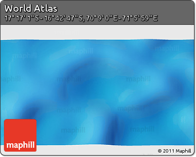 Physical 3D Map of the Area around 16° 59' 54" S, 70° 37' 30" E