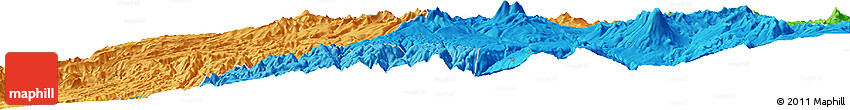 Political Horizon Map of the Area around 16° 59' 54" S, 70° 28' 29" W