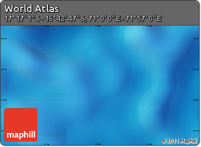 Physical Map of the Area around 16° 59' 54" S, 71° 28' 29" E
