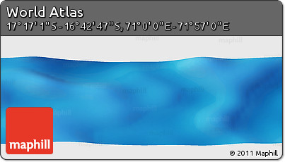 Physical Panoramic Map of the Area around 16° 59' 54" S, 71° 28' 29" E
