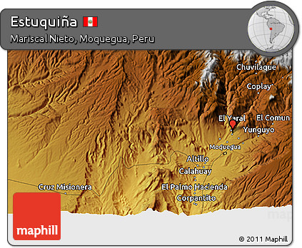 Physical 3D Map of Estuquiña
