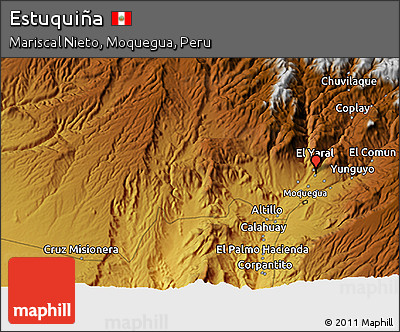 Physical 3D Map of Estuquiña
