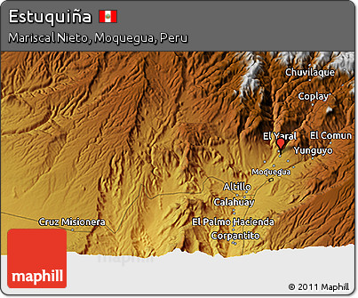 Physical 3D Map of Estuquiña
