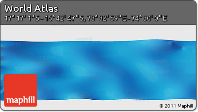 Physical Panoramic Map of the Area around 16° 59' 54" S, 74° 1' 30" E