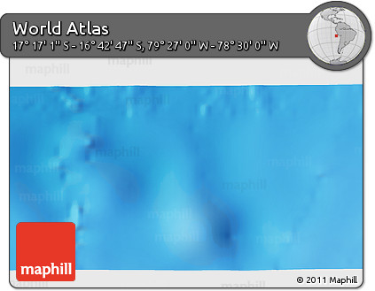 Physical 3D Map of the Area around 16° 59' 54" S, 78° 58' 29" W