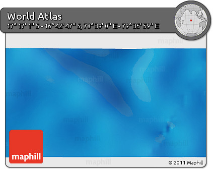 Physical 3D Map of the Area around 16° 59' 54" S, 79° 7' 30" E