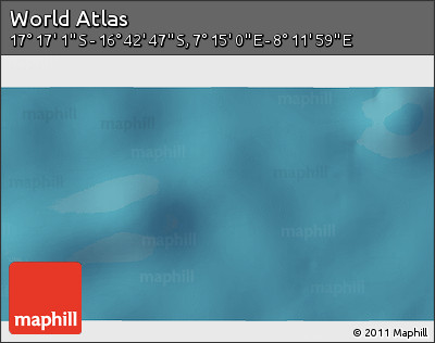 Satellite 3D Map of the Area around 16° 59' 54" S, 7° 43' 29" E
