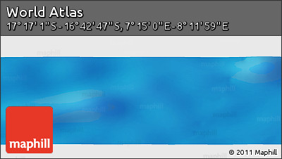 Physical Panoramic Map of the Area around 16° 59' 54" S, 7° 43' 29" E