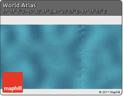 Satellite 3D Map of the Area around 16° 59' 54" S, 80° 49' 29" E