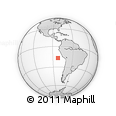 Outline Map of the Area around 16° 59' 54" S, 82° 22' 30" W, rectangular outline