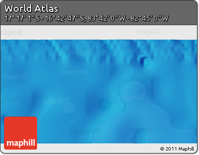 Political 3D Map of the Area around 16° 59' 54" S, 83° 13' 29" W