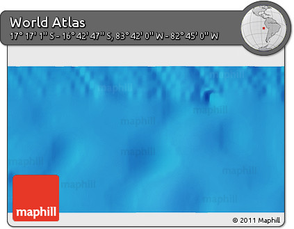 Shaded Relief 3D Map of the Area around 16° 59' 54" S, 83° 13' 29" W