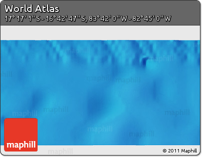 Shaded Relief 3D Map of the Area around 16° 59' 54" S, 83° 13' 29" W