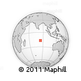 Outline Map of the Area around 16° 59' 54" S, 84° 13' 29" E, rectangular outline