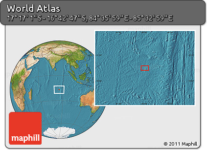 Satellite Location Map of the Area around 16° 59' 54" S, 85° 4' 29" E