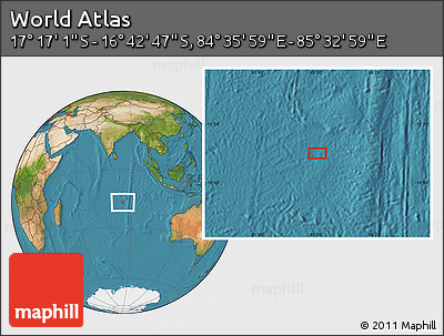 Satellite Location Map of the Area around 16° 59' 54" S, 85° 4' 29" E