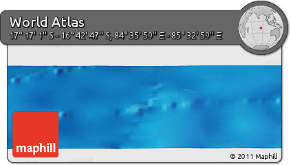 Physical Panoramic Map of the Area around 16° 59' 54" S, 85° 4' 29" E