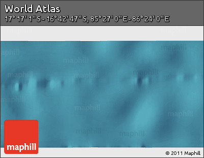 Satellite 3D Map of the Area around 16° 59' 54" S, 85° 55' 30" E
