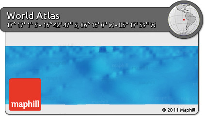 Physical Panoramic Map of the Area around 16° 59' 54" S, 85° 46' 30" W