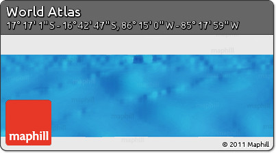 Physical Panoramic Map of the Area around 16° 59' 54" S, 85° 46' 30" W
