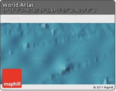 Satellite 3D Map of the Area around 16° 59' 54" S, 86° 37' 30" W