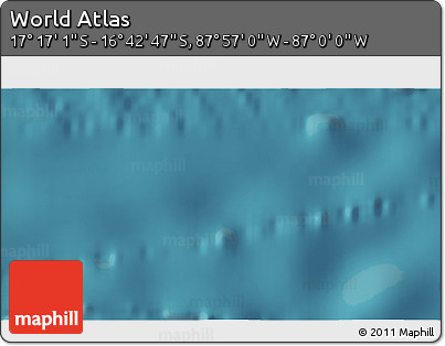 Satellite 3D Map of the Area around 16° 59' 54" S, 87° 28' 29" W