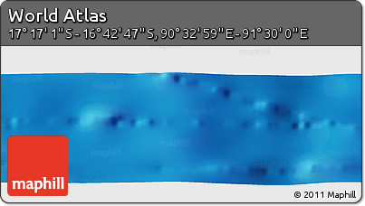 Physical Panoramic Map of the Area around 16° 59' 54" S, 91° 1' 30" E