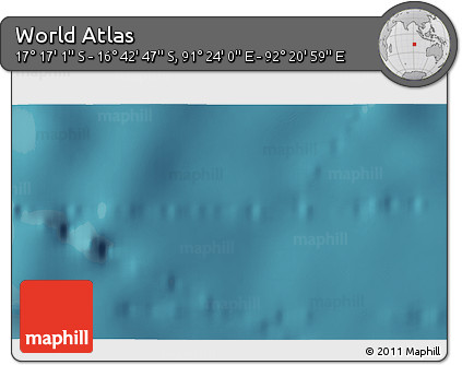 Satellite 3D Map of the Area around 16° 59' 54" S, 91° 52' 30" E