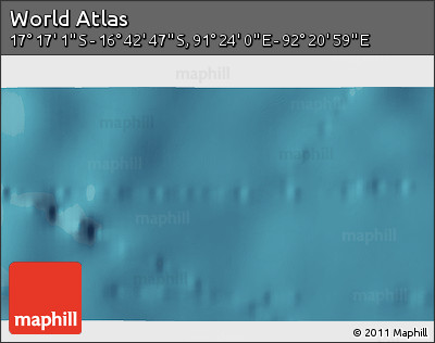 Satellite 3D Map of the Area around 16° 59' 54" S, 91° 52' 30" E