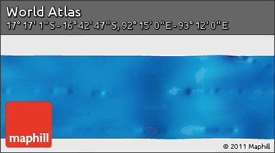 Physical Panoramic Map of the Area around 16° 59' 54" S, 92° 43' 29" E
