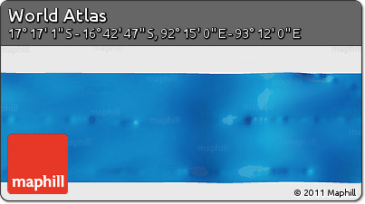 Physical Panoramic Map of the Area around 16° 59' 54" S, 92° 43' 29" E