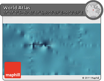 Satellite 3D Map of the Area around 16° 59' 54" S, 93° 34' 29" E