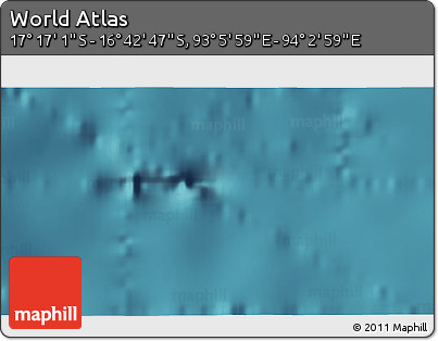 Satellite 3D Map of the Area around 16° 59' 54" S, 93° 34' 29" E