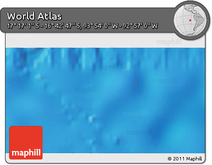 Physical 3D Map of the Area around 16° 59' 54" S, 93° 25' 30" W