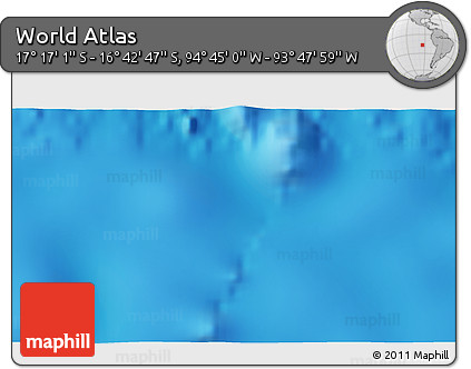 Physical 3D Map of the Area around 16° 59' 54" S, 94° 16' 30" W