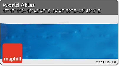 Physical Panoramic Map of the Area around 16° 59' 54" S, 95° 16' 30" E